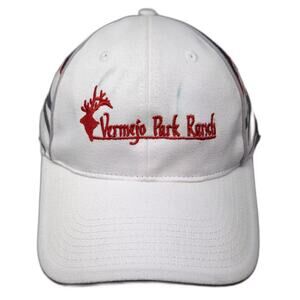 OC Baseball Cap Hat White Black OS Vermejo Park Ranch Flame Embroidered